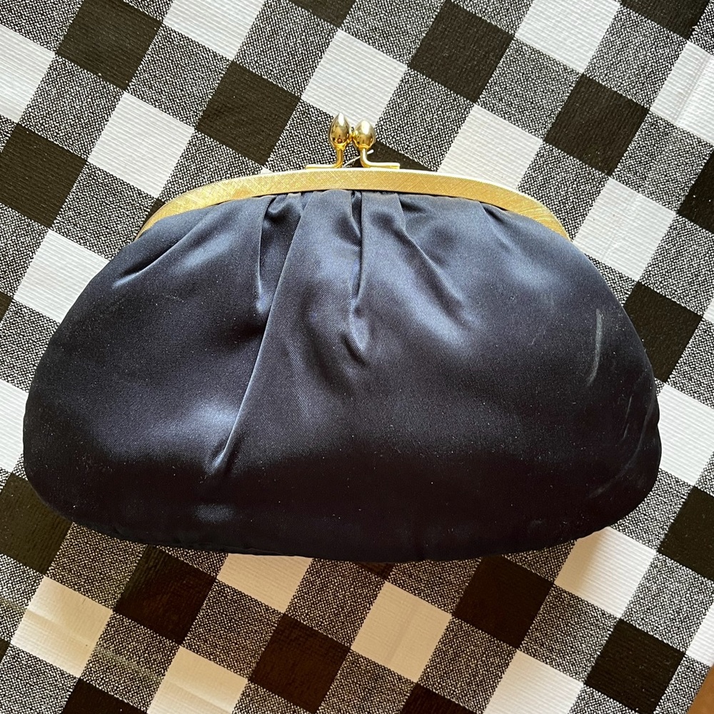 Elegant 1970s Satin Clutch